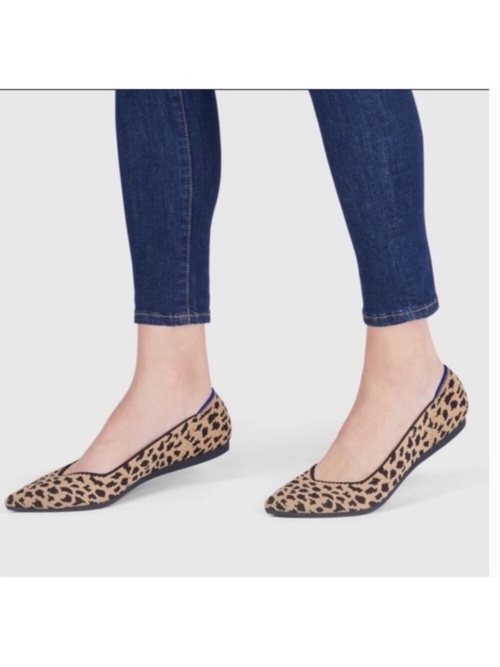 Rothy’s Desert Cat Leopard Print Point 8.5